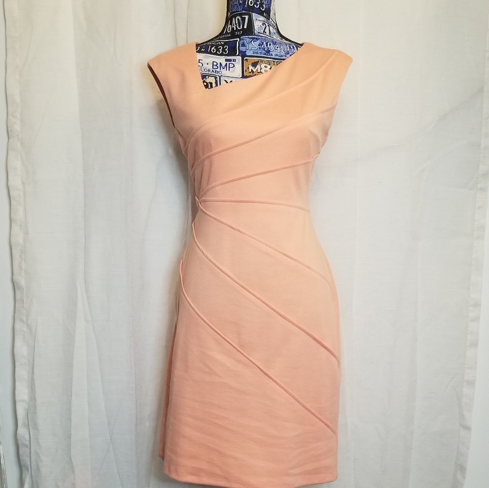 👗Coral orange 🧡knee length dress size 10